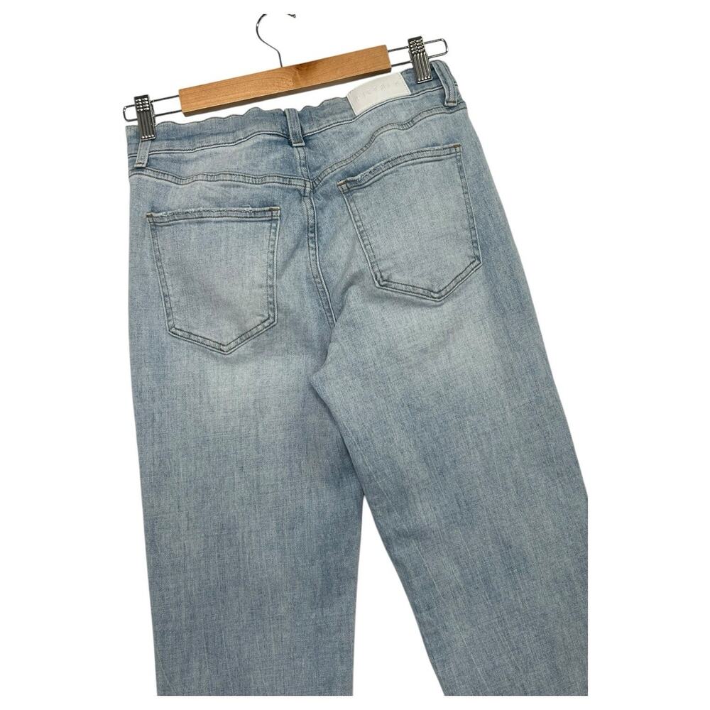 Pistola Jeans Womens 28 Blue Monroe Mid Rise Crop Cigarette Light Wash Straight - Picture 7 of 14
